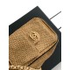 Replica di lusso Mini borsa Chanel 26P trapuntata in rafia intrecciata AS5631 marrone Imitazioni Cloni Mini borsa Chanel 26P trapuntata in rafia intrecciata AS5631 marrone firmate