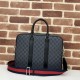 Replica di lusso Borsa da lavoro media da uomo Gucci GG 792077 nera Imitazioni Cloni Borsa da lavoro media da uomo Gucci GG 792077 nera firmate