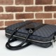 Replica di lusso Borsa da lavoro media da uomo Gucci GG 792077 nera Imitazioni Cloni Borsa da lavoro media da uomo Gucci GG 792077 nera firmate