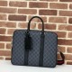 Replica di lusso Borsa da lavoro media da uomo Gucci GG 792077 nera Imitazioni Cloni Borsa da lavoro media da uomo Gucci GG 792077 nera firmate