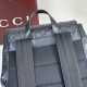Replica di lusso Zaino medio da uomo Gucci con emblema GG 854750 Nero Imitazioni Cloni Zaino medio da uomo Gucci con emblema GG 854750 Nero firmate