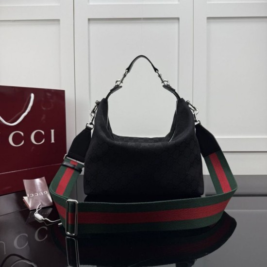 Replica di lusso Borse Alta Qualità a tracolla media da uomo Gucci Brera 866938 nera Imitazioni Cloni Borse Replica Alta Qualità a tracolla media da uomo Gucci Brera 866938 nera firmate
