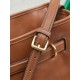 Replica di lusso Borsa a secchiello a tracolla Miu Miu Aventure nappa 5BE101 Marrone Imitazioni Cloni Borsa a secchiello a tracolla Miu Miu Aventure nappa 5BE101 Marrone firmate