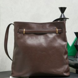 Cloni Borsa a secchiello a tracolla Miu Miu Aventure nappa 5BE101 Caffè firmate