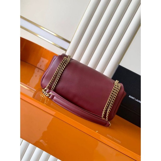 Replica di lusso Borse a tracolla media YSL Saint Laurent Calypso Marrone Imitazioni Cloni Borse Replica a tracolla media YSL Saint Laurent Calypso Marrone firmate