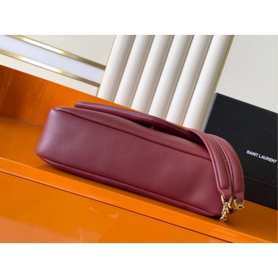 Replica di lusso Borse a tracolla media YSL Saint Laurent Calypso Marrone Imitazioni Cloni Borse Replica a tracolla media YSL Saint Laurent Calypso Marrone firmate