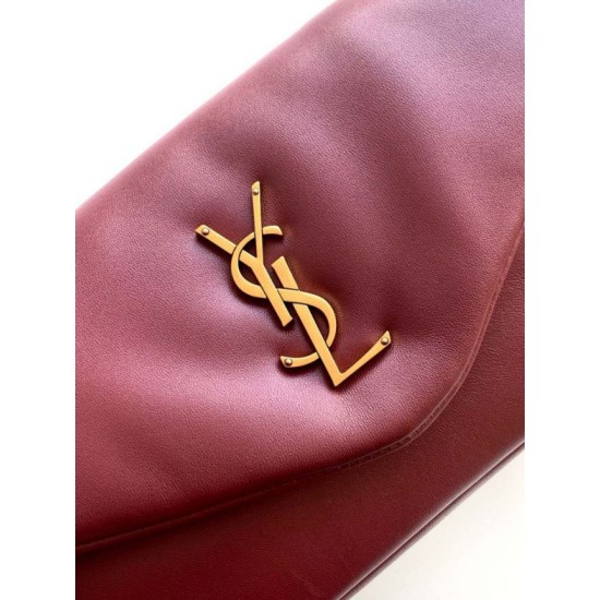 Replica di lusso Borse a tracolla media YSL Saint Laurent Calypso Marrone Imitazioni Cloni Borse Replica a tracolla media YSL Saint Laurent Calypso Marrone firmate