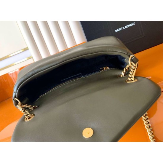 Replica di lusso Imitazioni borse griffate a tracolla media YSL Saint Laurent Calypso muschio Imitazioni Cloni Imitazioni borse griffate a tracolla media YSL Saint Laurent Calypso muschio firmate