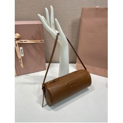 Pochette compatta in nappa Miu Miu 5NE851 Marrone