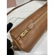 Replica di lusso Pochette compatta in nappa Miu Miu 5NE851 Marrone Imitazioni Cloni Pochette compatta in nappa Miu Miu 5NE851 Marrone firmate
