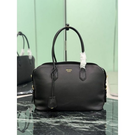 Replica di lusso Borsa tote grande Prada 1BG600 Nera Imitazioni Cloni Borsa tote grande Prada 1BG600 Nera firmate