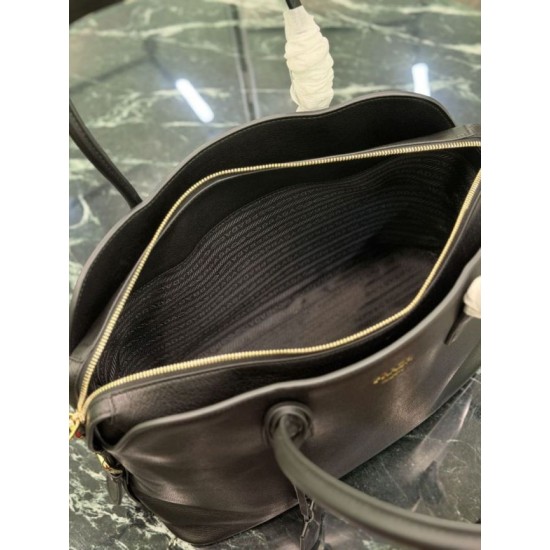 Replica di lusso Borsa tote grande Prada 1BG600 Nera Imitazioni Cloni Borsa tote grande Prada 1BG600 Nera firmate