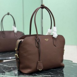 Cloni Borse Replica Alta Qualità tote grande Prada 1BG600 Marrone firmate