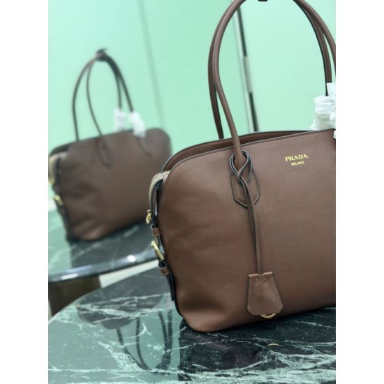Replica di lusso Borse Alta Qualità tote grande Prada 1BG600 Marrone Imitazioni Cloni Borse Replica Alta Qualità tote grande Prada 1BG600 Marrone firmate