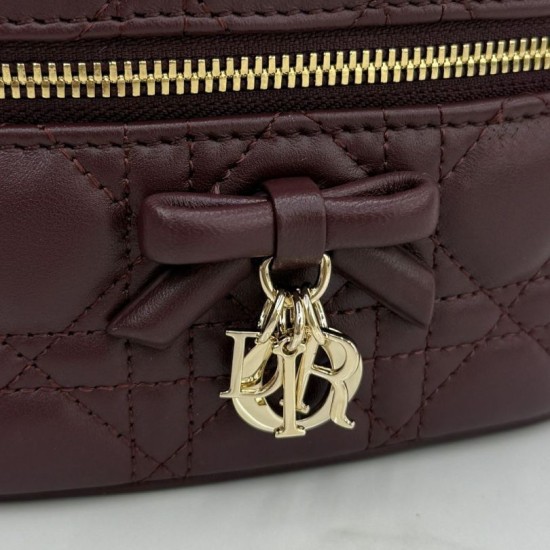 Replica di lusso Beauty case Dior Lady Dior Micro Bordeaux Imitazioni Cloni Beauty case Dior Lady Dior Micro Bordeaux firmate