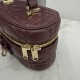 Replica di lusso Beauty case Dior Lady Dior Micro Bordeaux Imitazioni Cloni Beauty case Dior Lady Dior Micro Bordeaux firmate