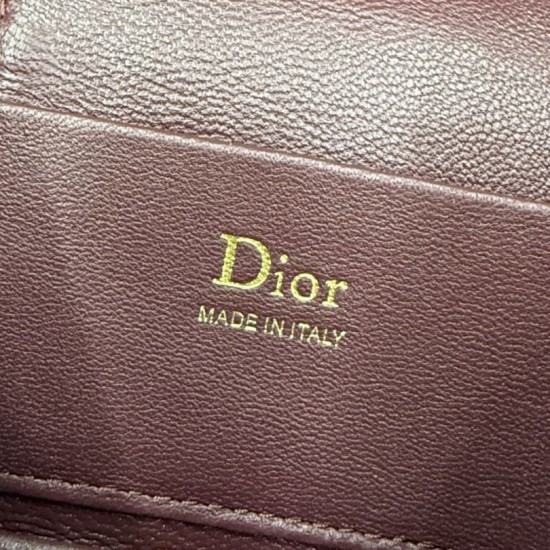 Replica di lusso Beauty case Dior Lady Dior Micro Bordeaux Imitazioni Cloni Beauty case Dior Lady Dior Micro Bordeaux firmate