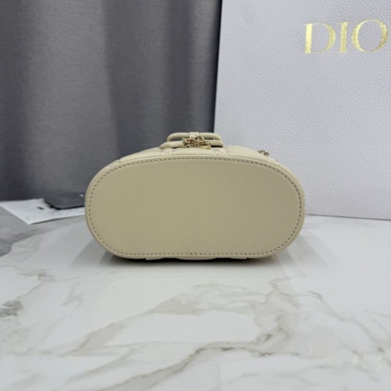 Replica di lusso Beauty case Dior Lady Dior Micro Albicocca Imitazioni Cloni Beauty case Dior Lady Dior Micro Albicocca firmate
