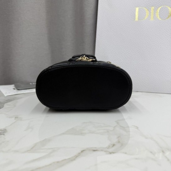 Replica di lusso Beauty case Dior Lady Dior Micro Nero Imitazioni Cloni Beauty case Dior Lady Dior Micro Nero firmate