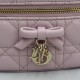 Replica di lusso Beauty case Dior Lady Dior Micro Rosa Imitazioni Cloni Beauty case Dior Lady Dior Micro Rosa firmate