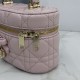 Replica di lusso Beauty case Dior Lady Dior Micro Rosa Imitazioni Cloni Beauty case Dior Lady Dior Micro Rosa firmate