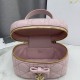 Replica di lusso Beauty case Dior Lady Dior Micro Rosa Imitazioni Cloni Beauty case Dior Lady Dior Micro Rosa firmate