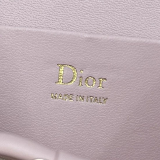 Replica di lusso Beauty case Dior Lady Dior Micro Rosa Imitazioni Cloni Beauty case Dior Lady Dior Micro Rosa firmate
