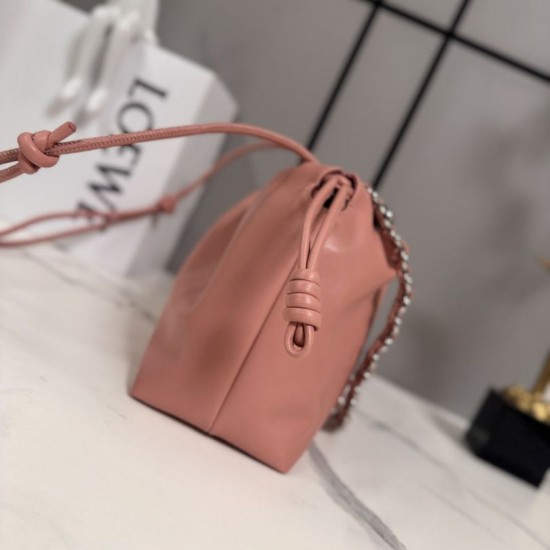 Replica di lusso Borsa a mano media Loewe Flamenco Rosa Imitazioni Cloni Borsa a mano media Loewe Flamenco Rosa firmate