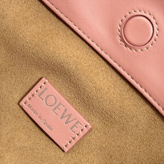 Replica di lusso Borsa a mano media Loewe Flamenco Rosa Imitazioni Cloni Borsa a mano media Loewe Flamenco Rosa firmate