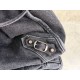 Replica di lusso Borsa Balenciaga Le City in denim lavato nero Imitazioni Cloni Borsa Balenciaga Le City in denim lavato nero firmate