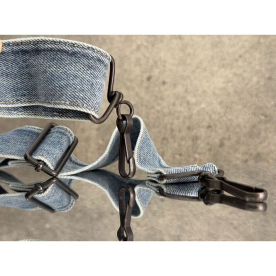 Replica di lusso Borse Firmate Balenciaga Le City denim lavato Blu Imitazioni Cloni Borse Firmate Replica Balenciaga Le City denim lavato Blu firmate