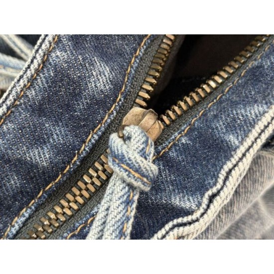 Replica di lusso Borse Firmate Balenciaga Le City denim lavato Blu Imitazioni Cloni Borse Firmate Replica Balenciaga Le City denim lavato Blu firmate