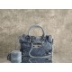 Replica di lusso Borse Firmate Balenciaga Le City denim lavato Blu Imitazioni Cloni Borse Firmate Replica Balenciaga Le City denim lavato Blu firmate