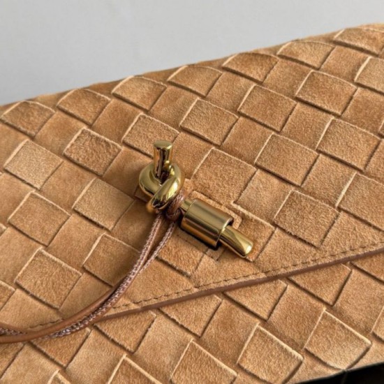 Replica di lusso Pochette Bottega Veneta Andiamo scamosciata Marrone Imitazioni Cloni Pochette Bottega Veneta Andiamo scamosciata Marrone firmate