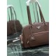 Replica di lusso Borsa Prada media con manico superiore marrone Imitazioni Cloni Borsa Prada media con manico superiore marrone firmate