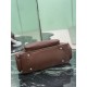 Replica di lusso Borsa Prada media con manico superiore marrone Imitazioni Cloni Borsa Prada media con manico superiore marrone firmate
