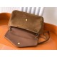 Replica di lusso Borsa a tracolla grande YSL Saint Laurent Calypso scamosciata marrone Imitazioni Cloni Borsa a tracolla grande YSL Saint Laurent Calypso scamosciata marrone firmate