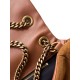 Replica di lusso Borsa a tracolla grande YSL Saint Laurent Calypso scamosciata marrone Imitazioni Cloni Borsa a tracolla grande YSL Saint Laurent Calypso scamosciata marrone firmate