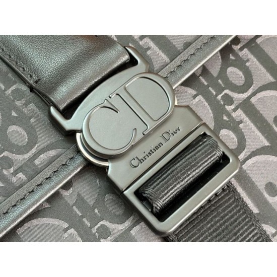 Replica di lusso Borsa a tracolla da uomo Dior Oblique Jacquard nera Imitazioni Replica Perfetta Borsa a tracolla da uomo Dior Oblique Jacquard nera firmate