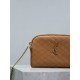 Replica di lusso Pochette trapuntata con zip Gaby YSL Saint Laurent marrone Imitazioni Cloni Pochette trapuntata con zip Gaby YSL Saint Laurent marrone firmate