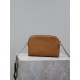 Replica di lusso Pochette trapuntata con zip Gaby YSL Saint Laurent marrone Imitazioni Cloni Pochette trapuntata con zip Gaby YSL Saint Laurent marrone firmate