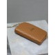 Replica di lusso Pochette trapuntata con zip Gaby YSL Saint Laurent marrone Imitazioni Cloni Pochette trapuntata con zip Gaby YSL Saint Laurent marrone firmate