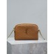 Replica di lusso Pochette trapuntata con zip Gaby YSL Saint Laurent marrone Imitazioni Cloni Pochette trapuntata con zip Gaby YSL Saint Laurent marrone firmate