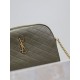 Replica di lusso Pochette trapuntata con zip Gaby YSL Saint Laurent Blu Imitazioni Cloni Pochette trapuntata con zip Gaby YSL Saint Laurent Blu firmate