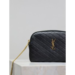 Pochette trapuntata con zip Gaby YSL Saint Laurent Nero Pochette trapuntata con zip Gaby YSL Saint Laurent Nero