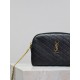 Replica di lusso Pochette trapuntata con zip Gaby YSL Saint Laurent Nero Imitazioni Cloni Pochette trapuntata con zip Gaby YSL Saint Laurent Nero firmate