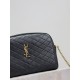 Replica di lusso Pochette trapuntata con zip Gaby YSL Saint Laurent Nero Imitazioni Cloni Pochette trapuntata con zip Gaby YSL Saint Laurent Nero firmate