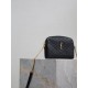 Replica di lusso Pochette trapuntata con zip Gaby YSL Saint Laurent Nero Imitazioni Cloni Pochette trapuntata con zip Gaby YSL Saint Laurent Nero firmate