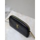 Replica di lusso Pochette trapuntata con zip Gaby YSL Saint Laurent Nero Imitazioni Cloni Pochette trapuntata con zip Gaby YSL Saint Laurent Nero firmate