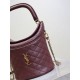 Replica di lusso Borse a secchiello Gaby di YSL Saint Laurent bordeaux Imitazioni Cloni Borse a secchiello Gaby di YSL Saint Laurent bordeaux firmate